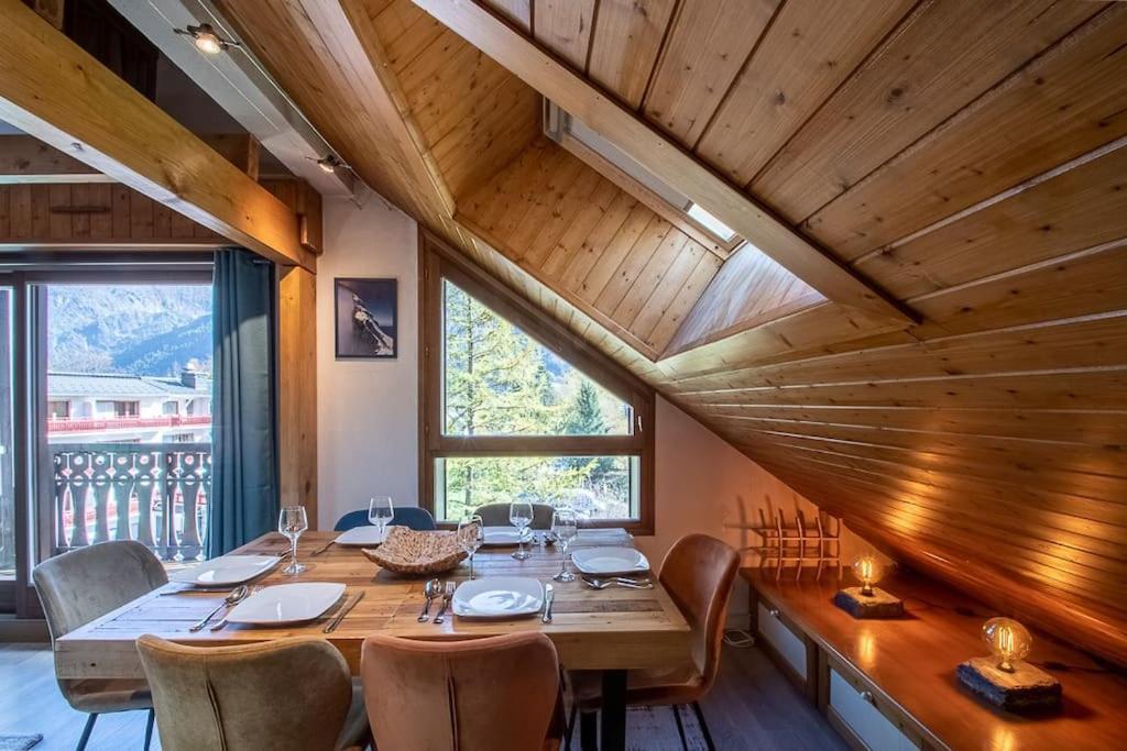 Bel Appartement Entier En Style Chalet A Chamonix Mont Blanc Exterior foto