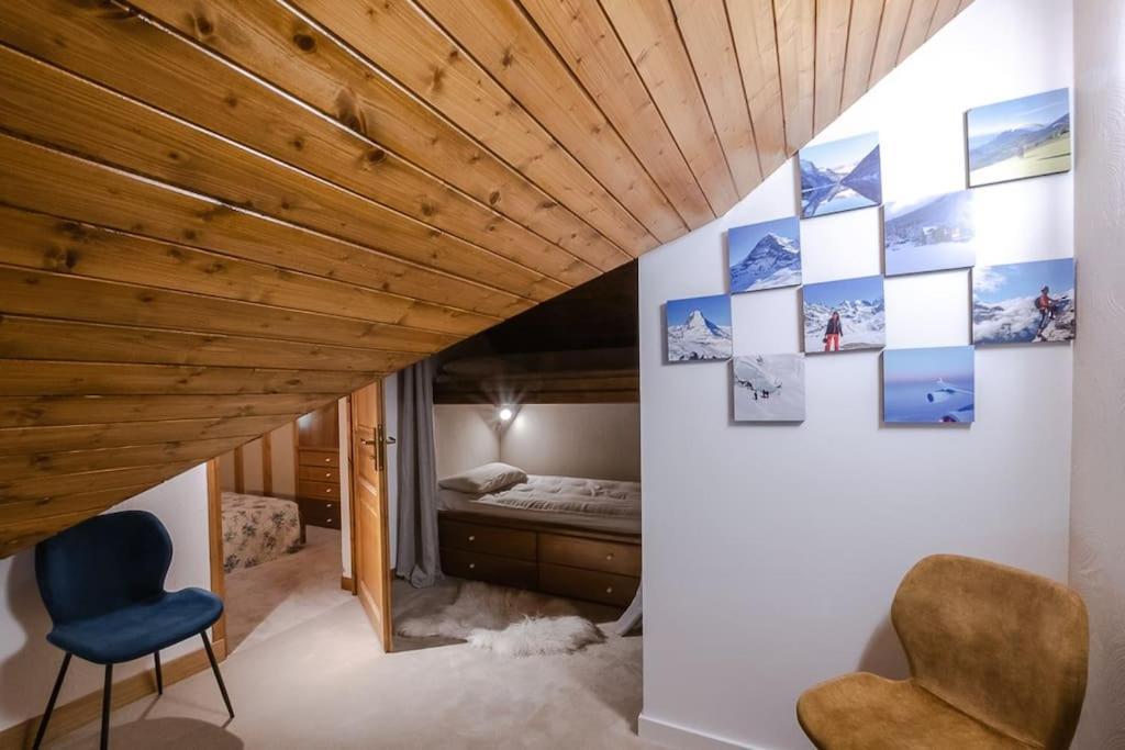 Bel Appartement Entier En Style Chalet A Chamonix Mont Blanc Exterior foto